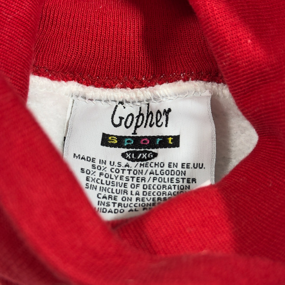 Gopher Sports Sweatshirt Women's XL White Fleece High Neck Long Sleeve Christmas - Picture 6 of 8